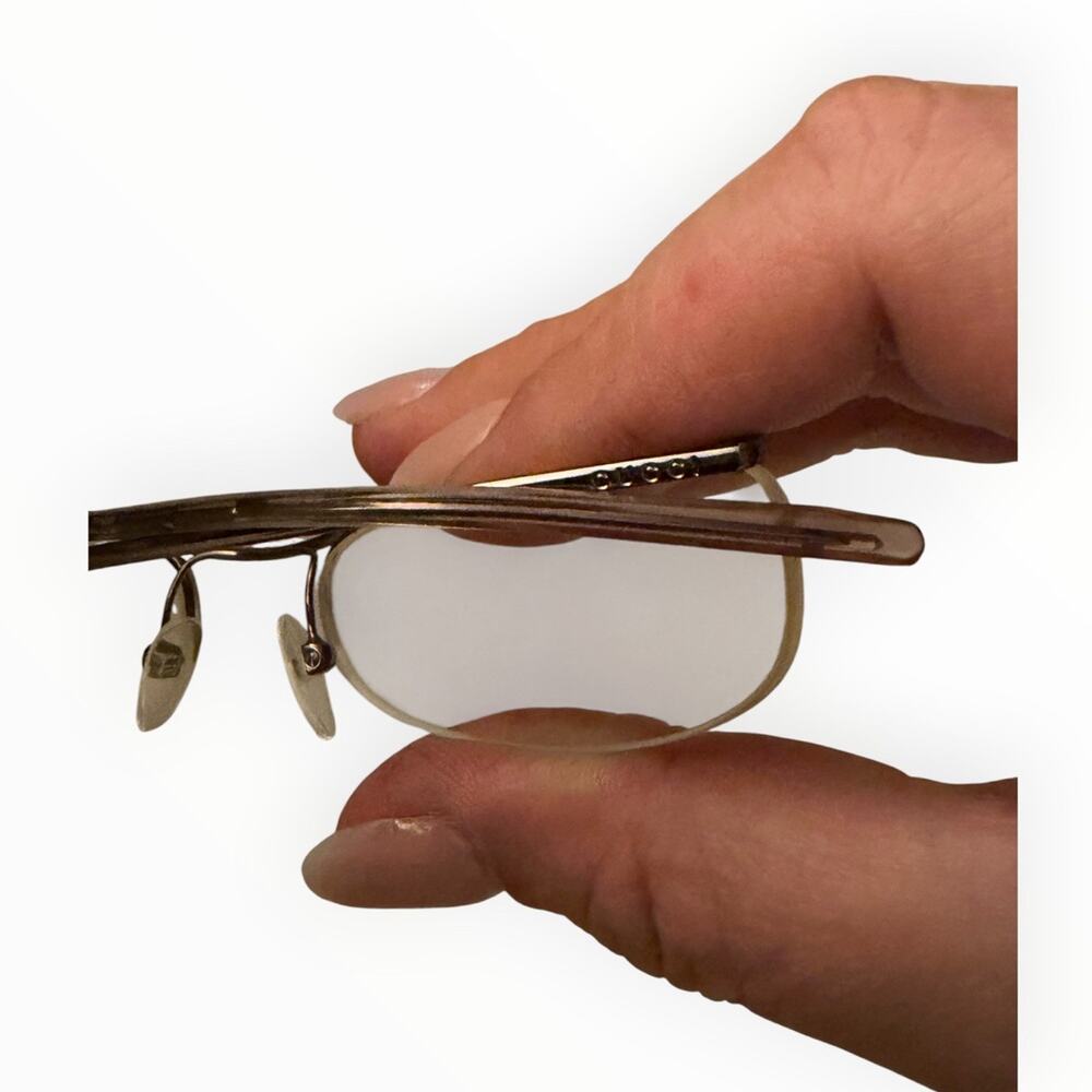 Vintage Gucci GG 1664 624 Purple Metallic Half-Rim Eyeglasses Frame 53-19-135 - Picture 10 of 10